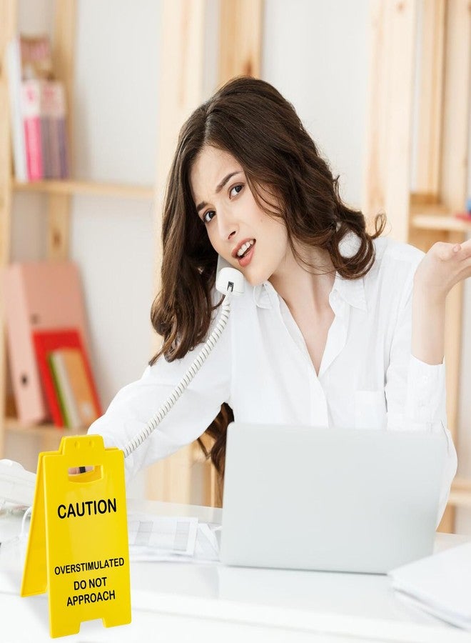 Joyline Caution Overstimulated Desk Sign - Funny Office Prank Gifts for Coworkers, Teammates, Employees & Boss Humorous Warning Sign for Desk Decor Stress Relief Office Accessories - Image 5